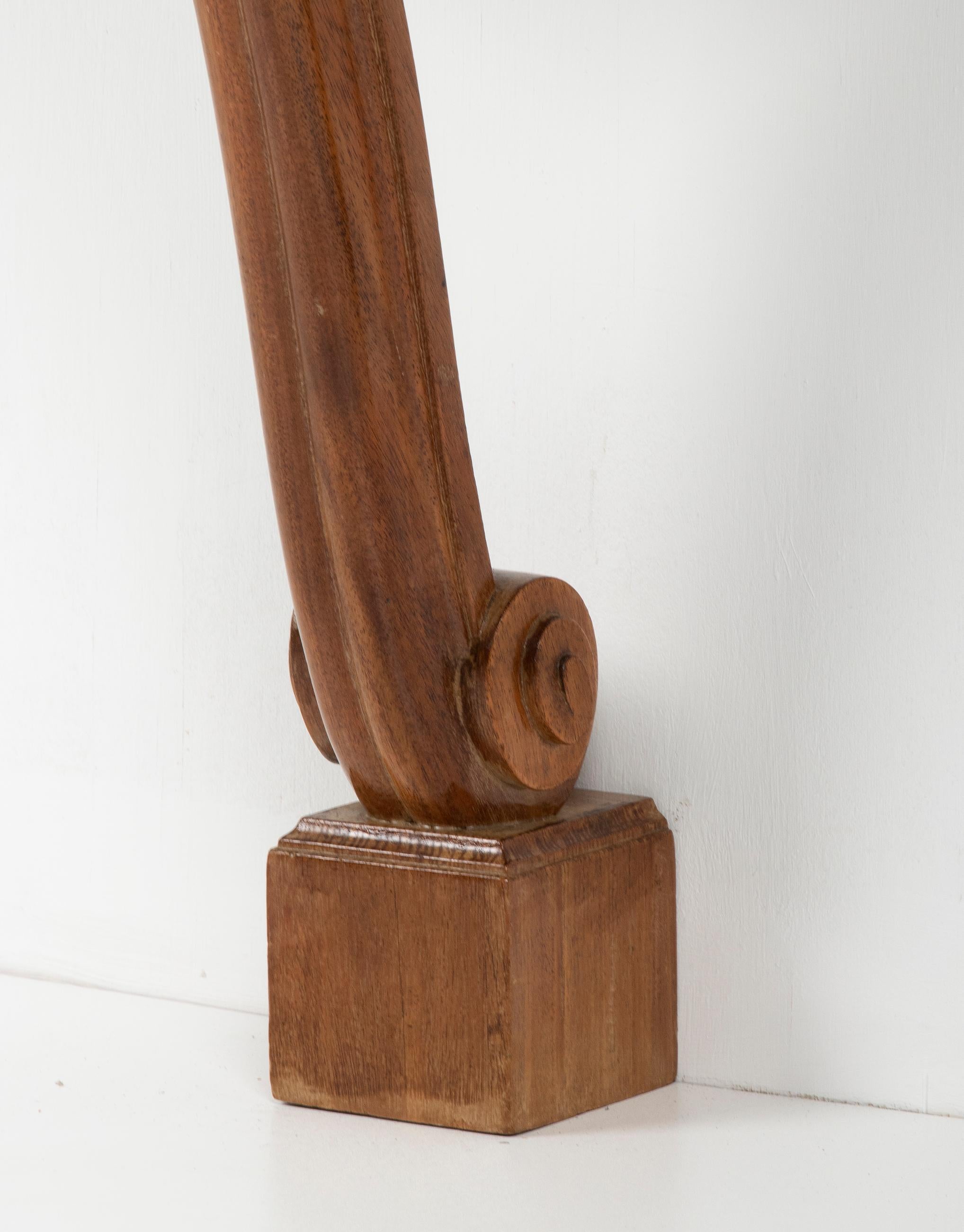 Early 19th Century One-Leg Beech Console Side Table Art Deco 11