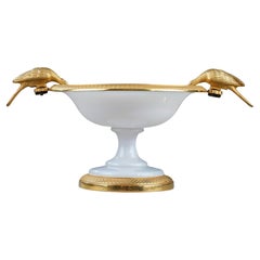 Early 19th Century Opaline Crystal Cup with Birds
