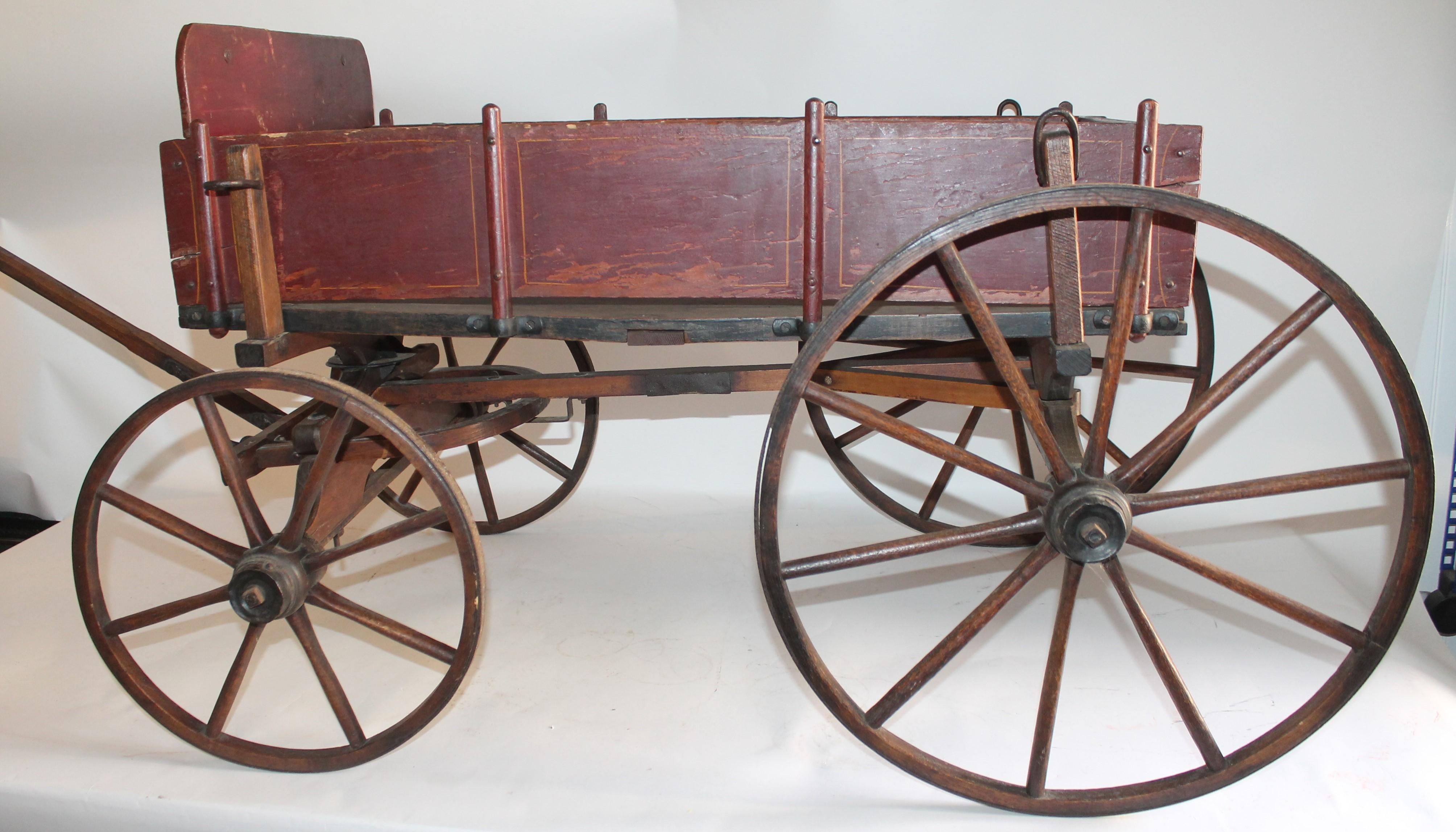 Early 19th Century Original Painted Wagon 2