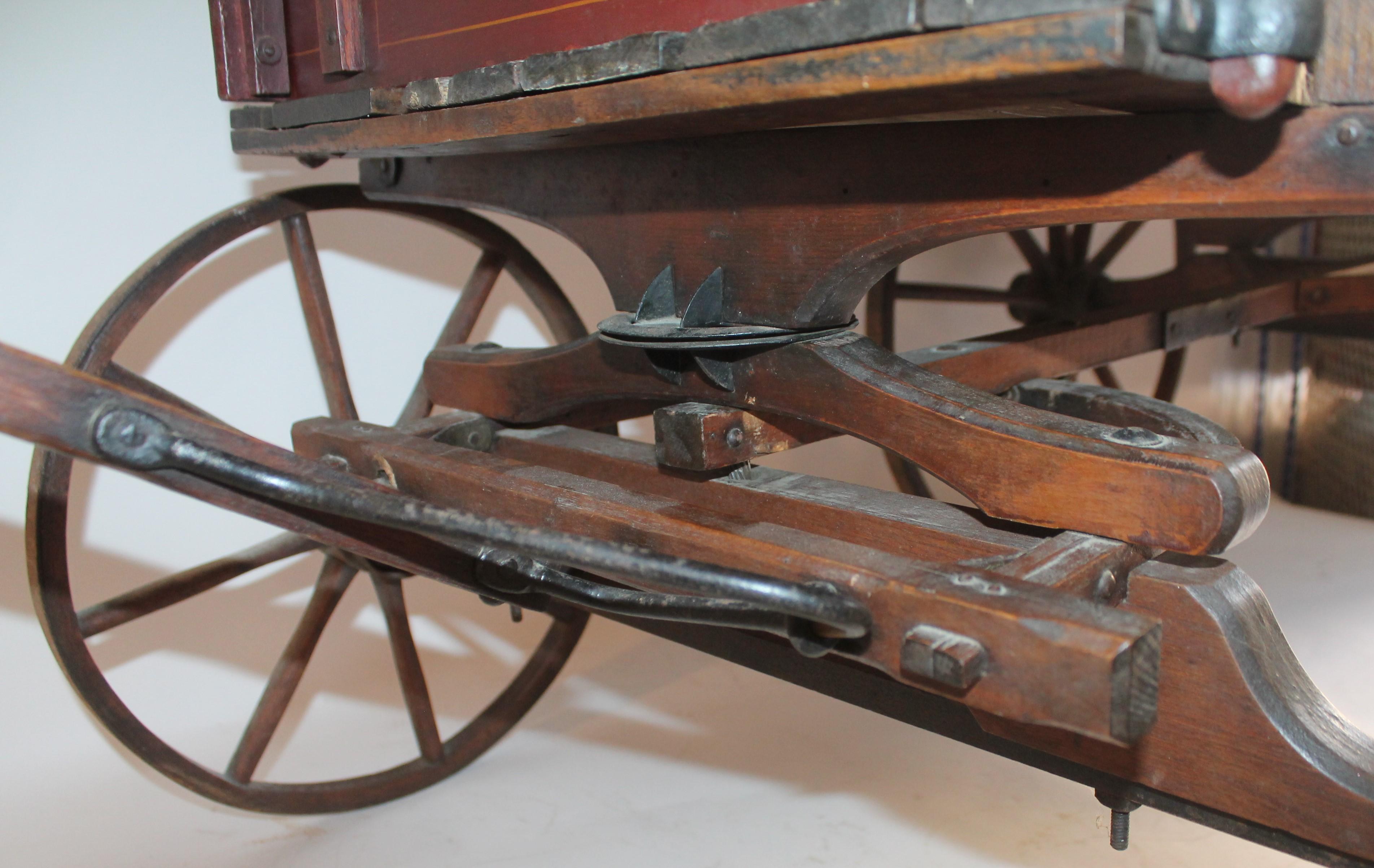 Early 19th Century Original Painted Wagon 7