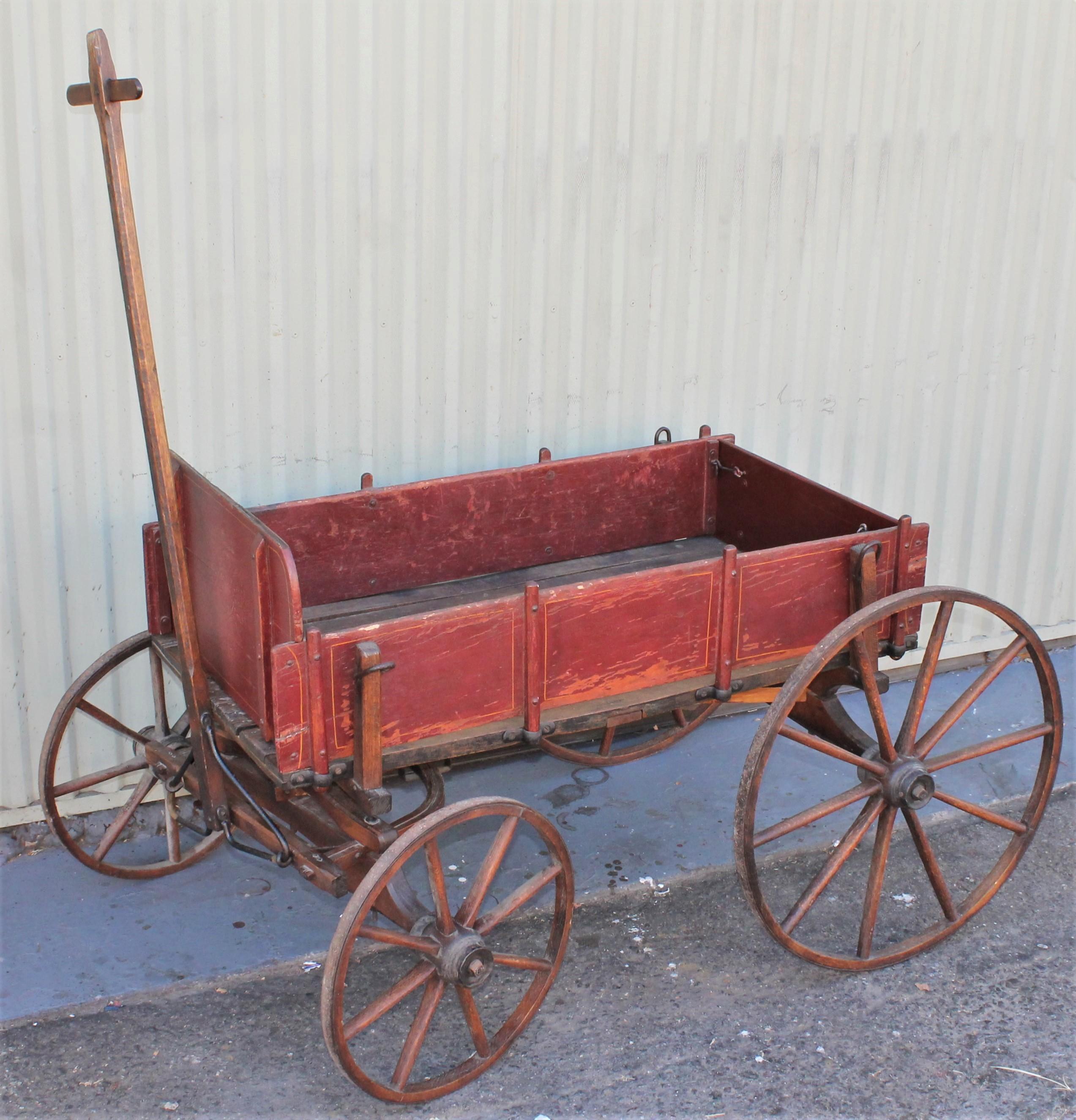 Adirondack Early 19th Century Original Painted Wagon