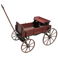 Early 19th Century Original Painted Wagon