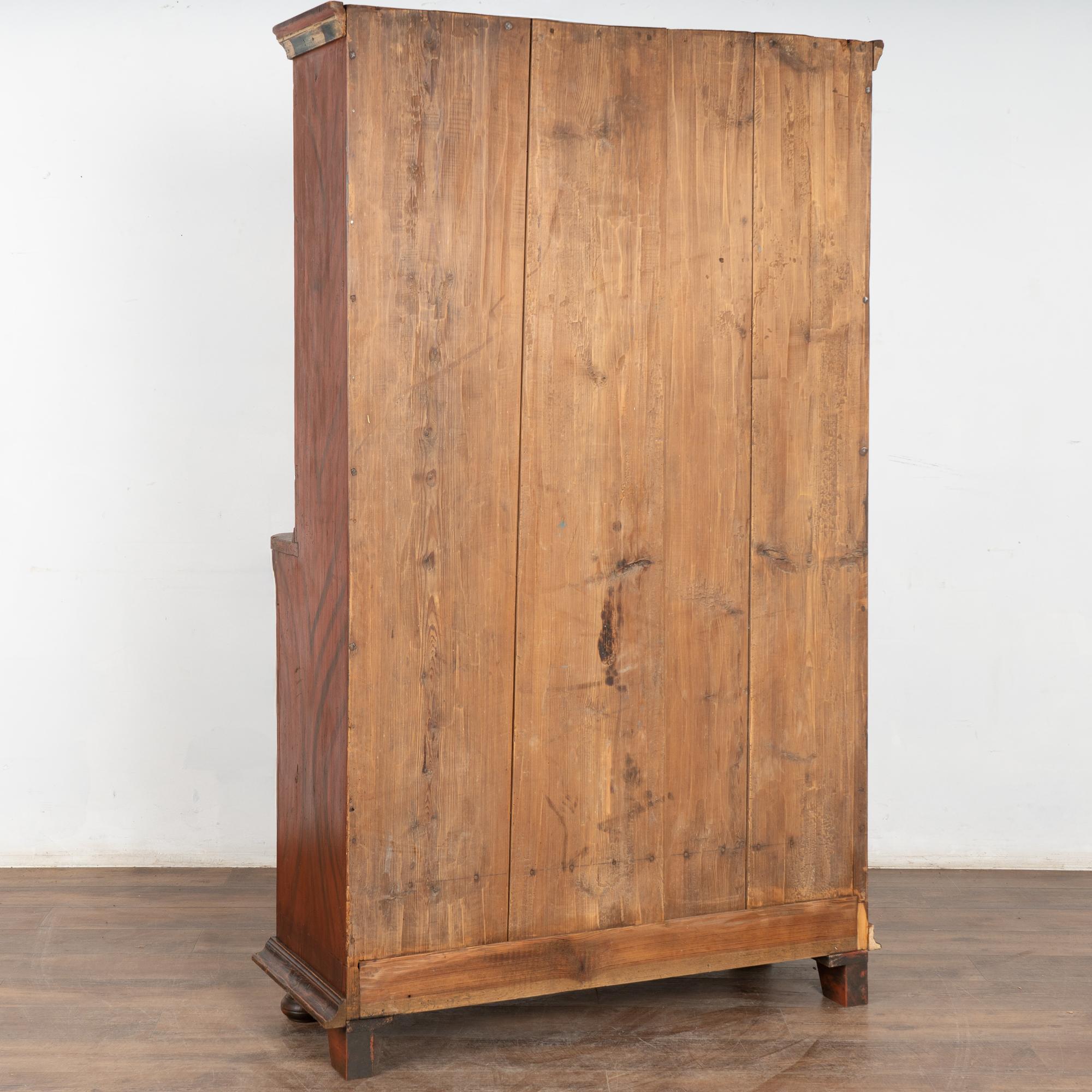 Early 19th Century Original Painted Swedish Four Door Cabinet Cupboard For Sale 7