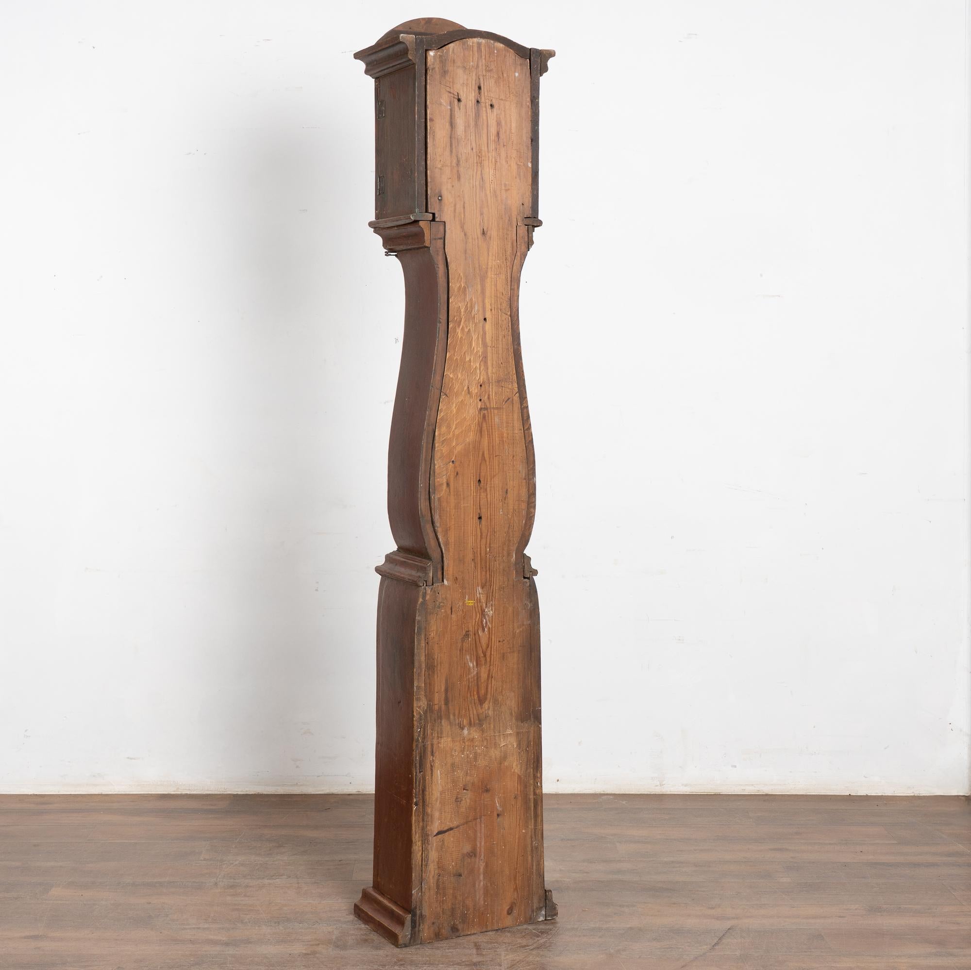 Early 19th Century Original Painted Swedish Mora Grandfather Clock For Sale 8