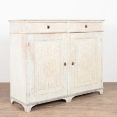 Original bemaltes schwedisches hohes Sideboard aus Kiefernholz aus dem frühen 19. Jahrhundert