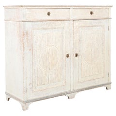 Original bemaltes schwedisches hohes Sideboard aus Kiefernholz aus dem frühen 19. Jahrhundert
