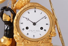 Orologio da camino in ormolu dell'inizio del XIX secolo, Atala freeing Chactas, Parigi, 1810 ca.