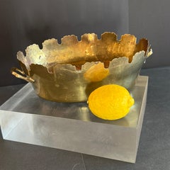 Early 19th Century Oval French Brass Cooler For Champagne Glasses or Jardiniere