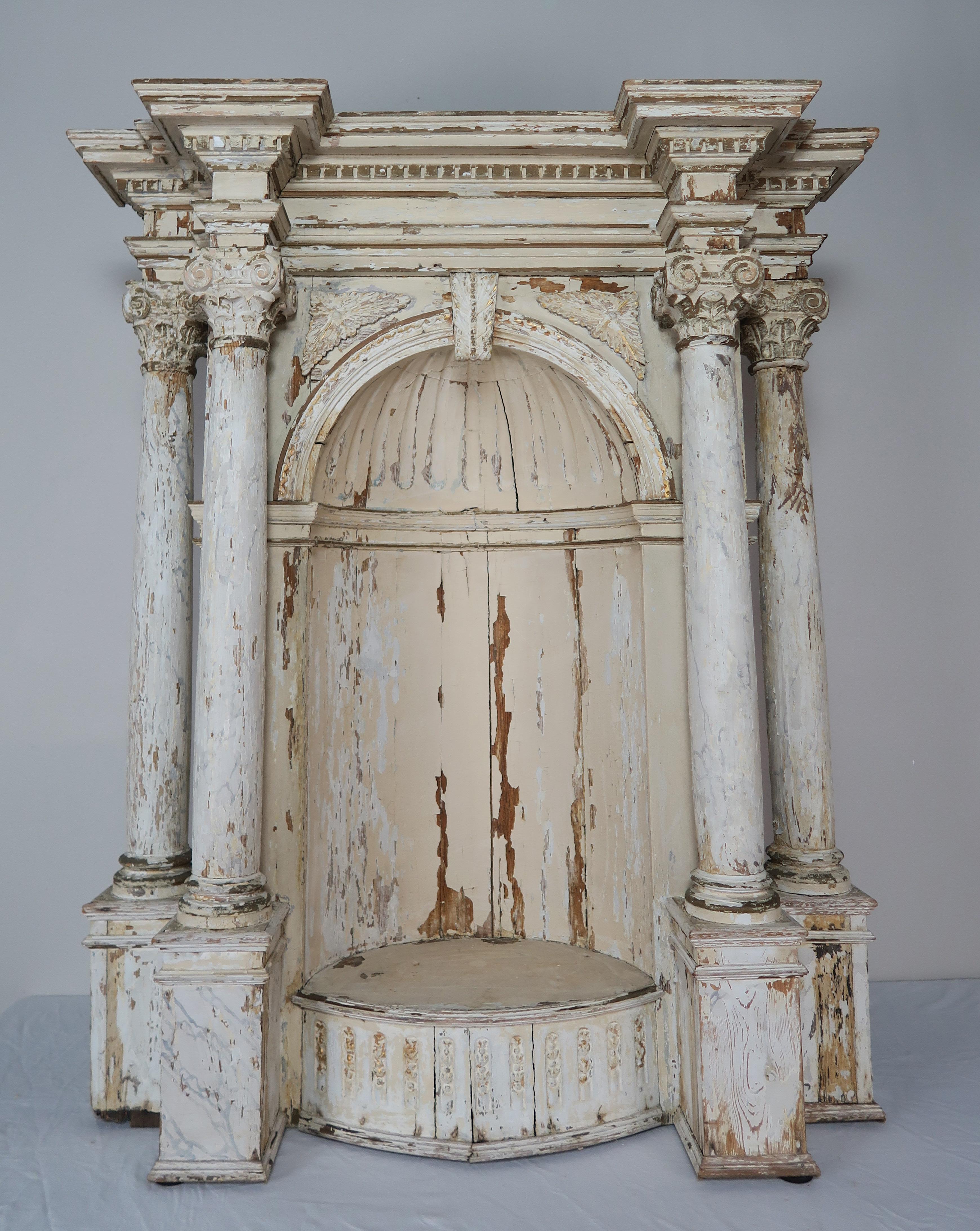 Early 19th century Italian painted alter piece.