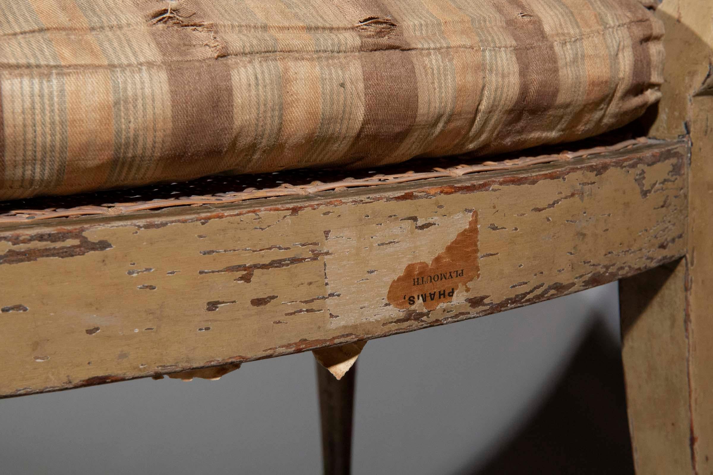 Raro sillón pintado del siglo XIX atribuido a Gillows en venta 1