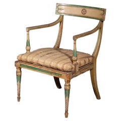 Rare 19th Century Painted Armchair Attributed to Gillows