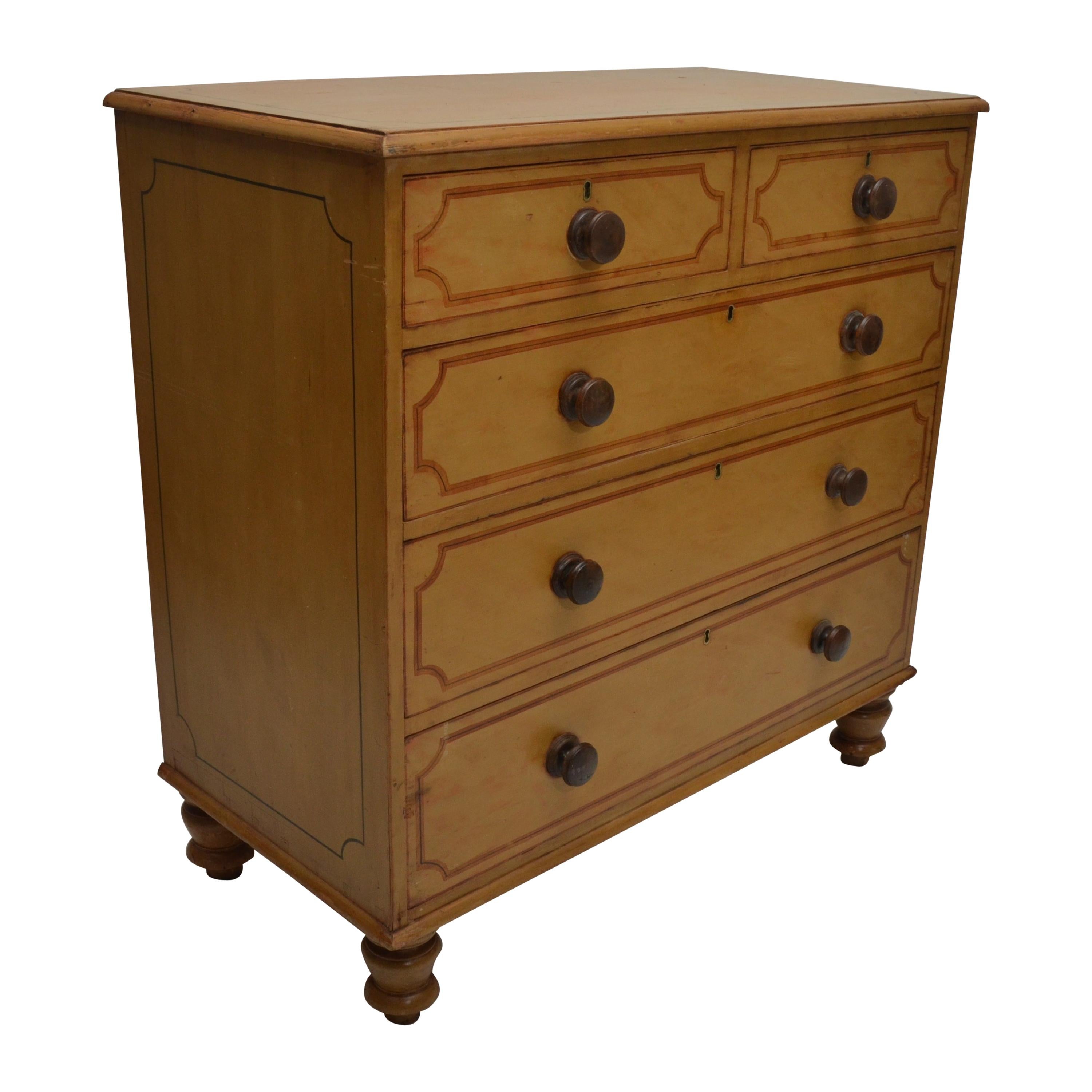 Early 19th Century Painted Chest of Drawers, England, circa 1830 For Sale