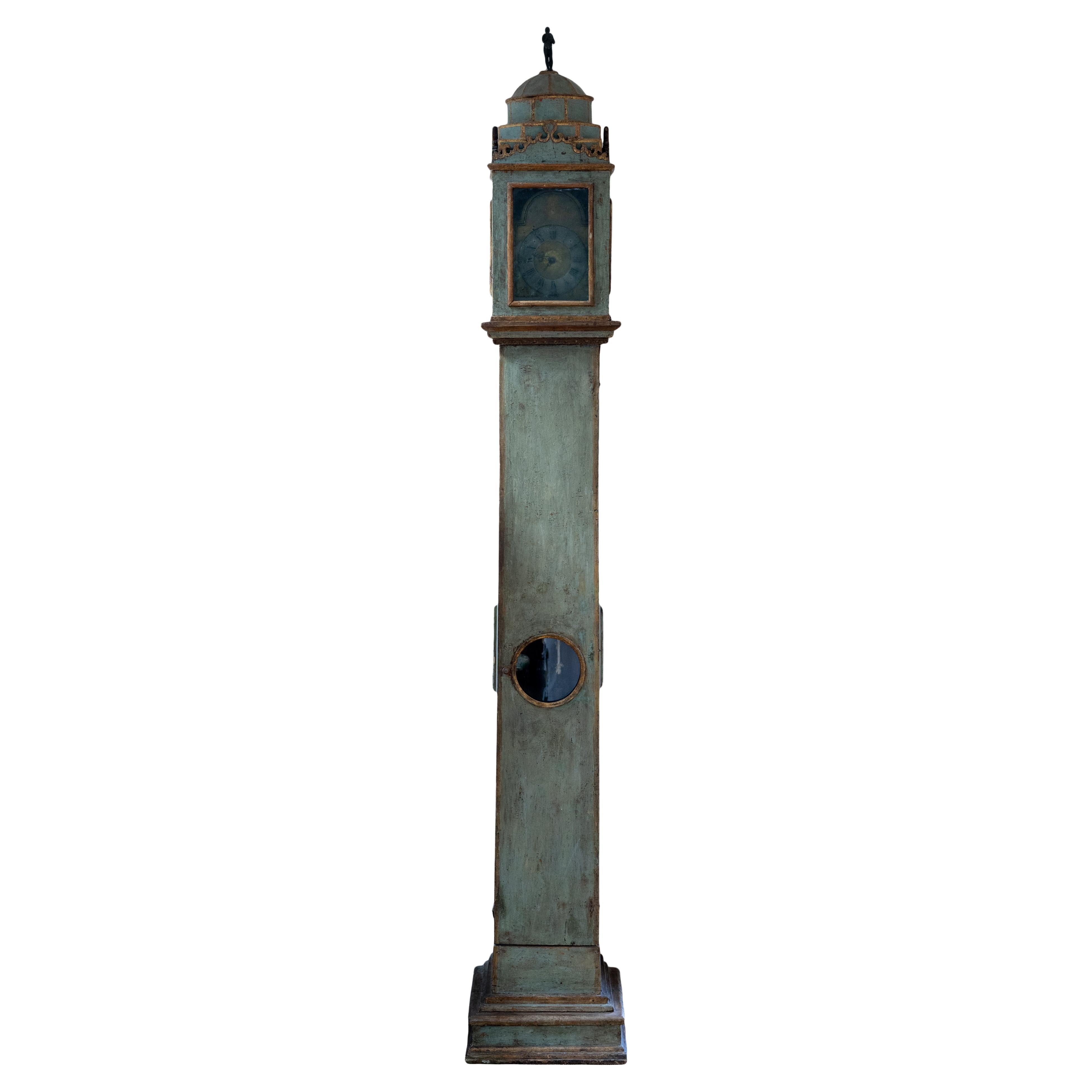 Early 19th Century Swedish Painted Continental Clock For Sale