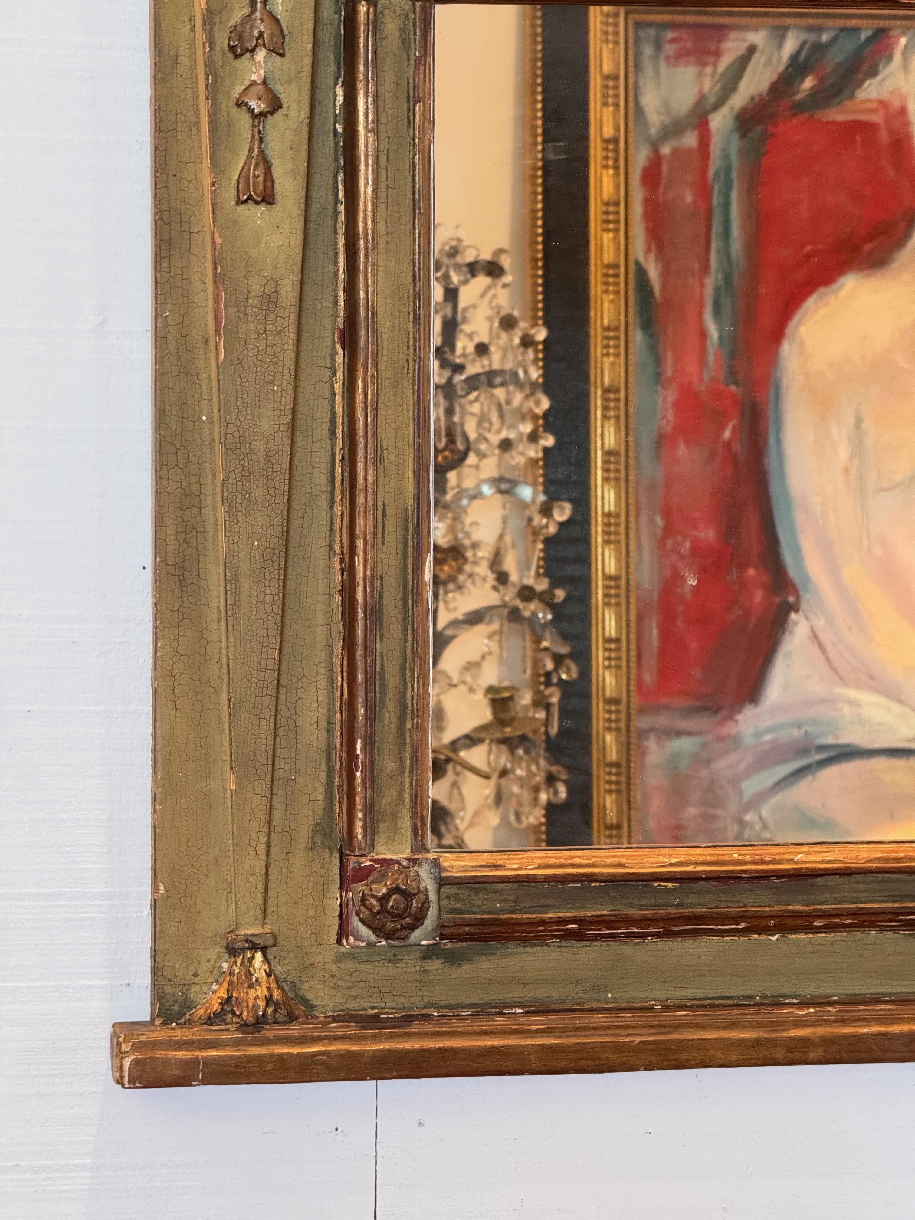 Début du 19e siècle, miroir peint de style Revive égyptien Bon état - En vente à Charlottesville, VA