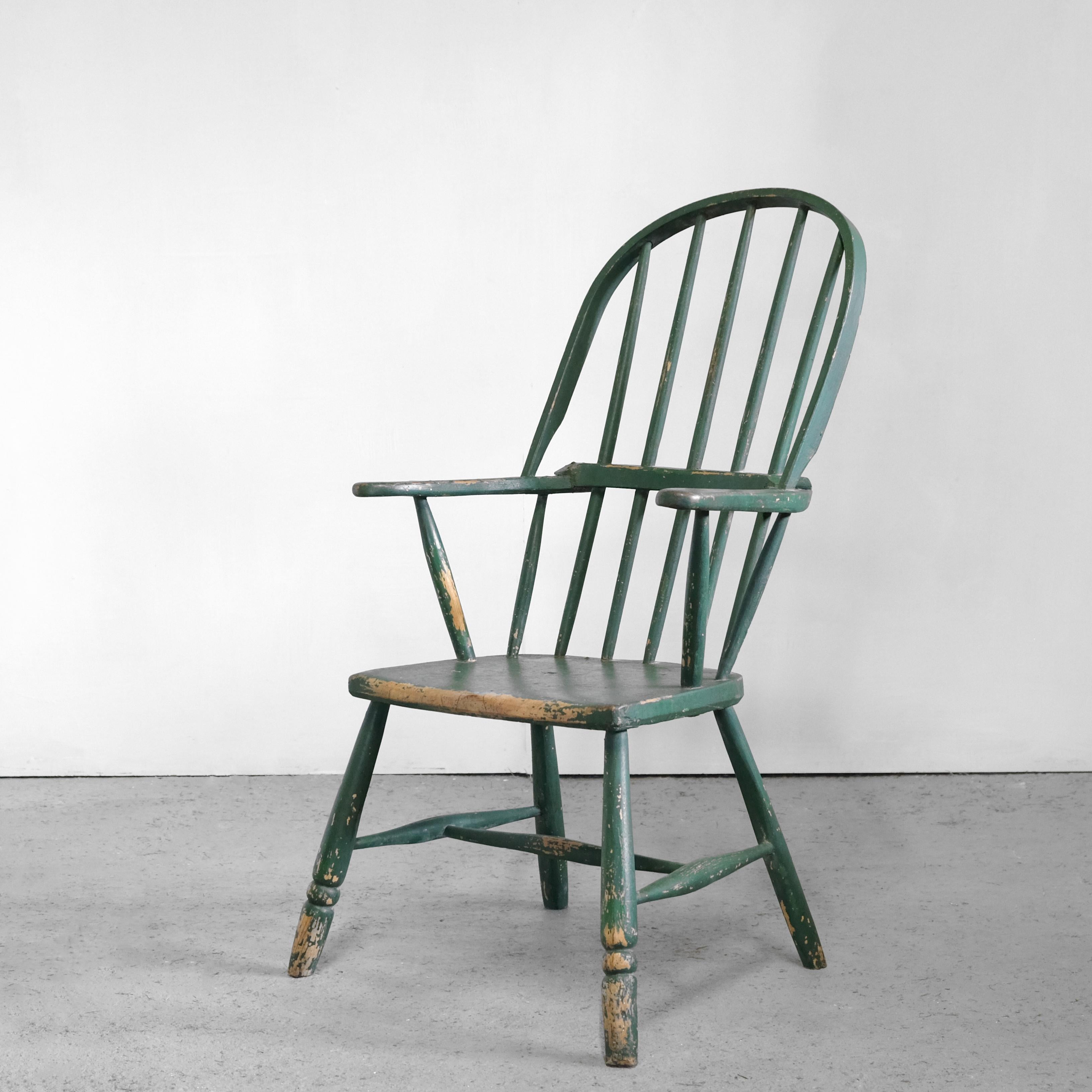 green windsor chair