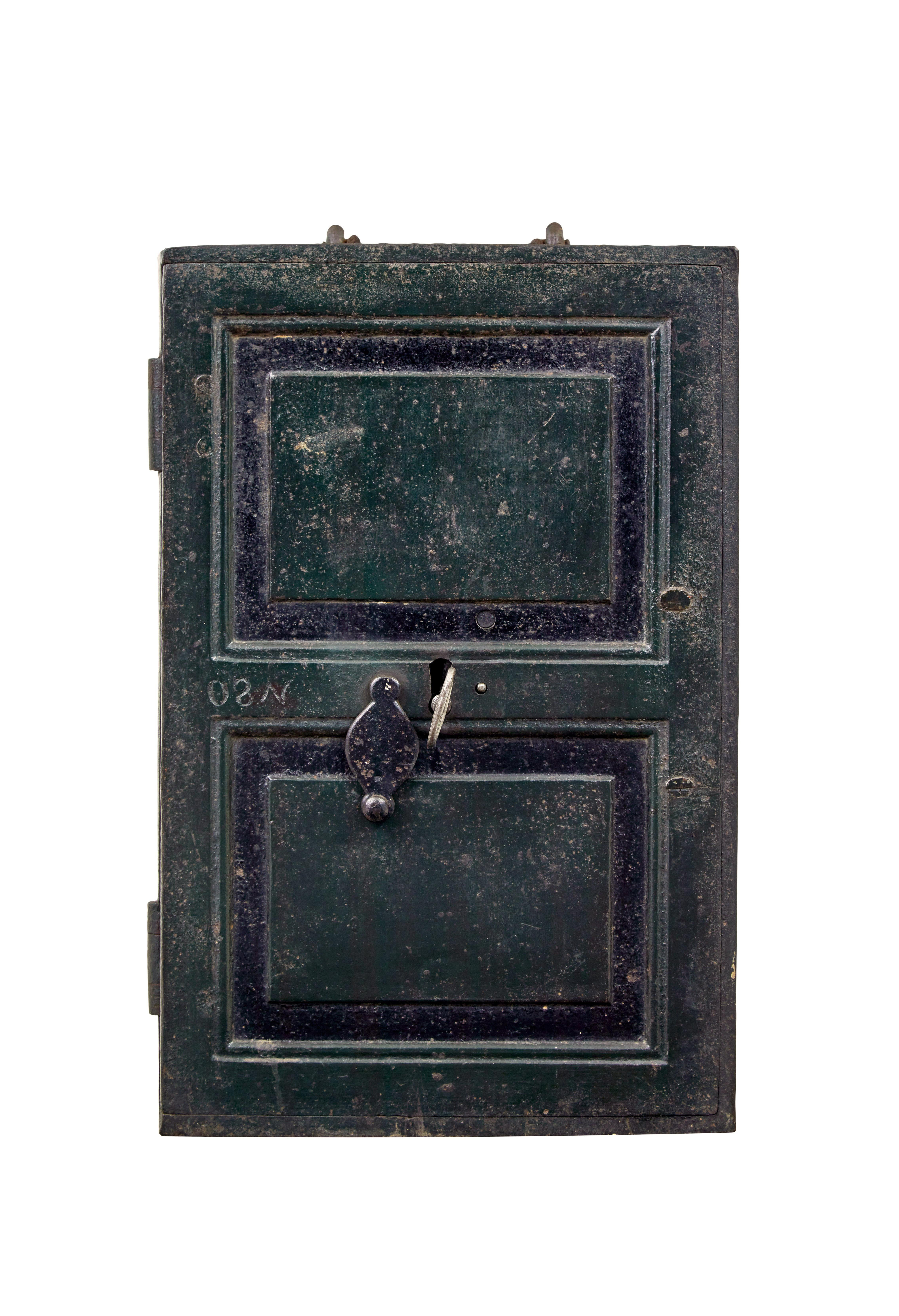 Early Victorian Early 19th century painted iron safe