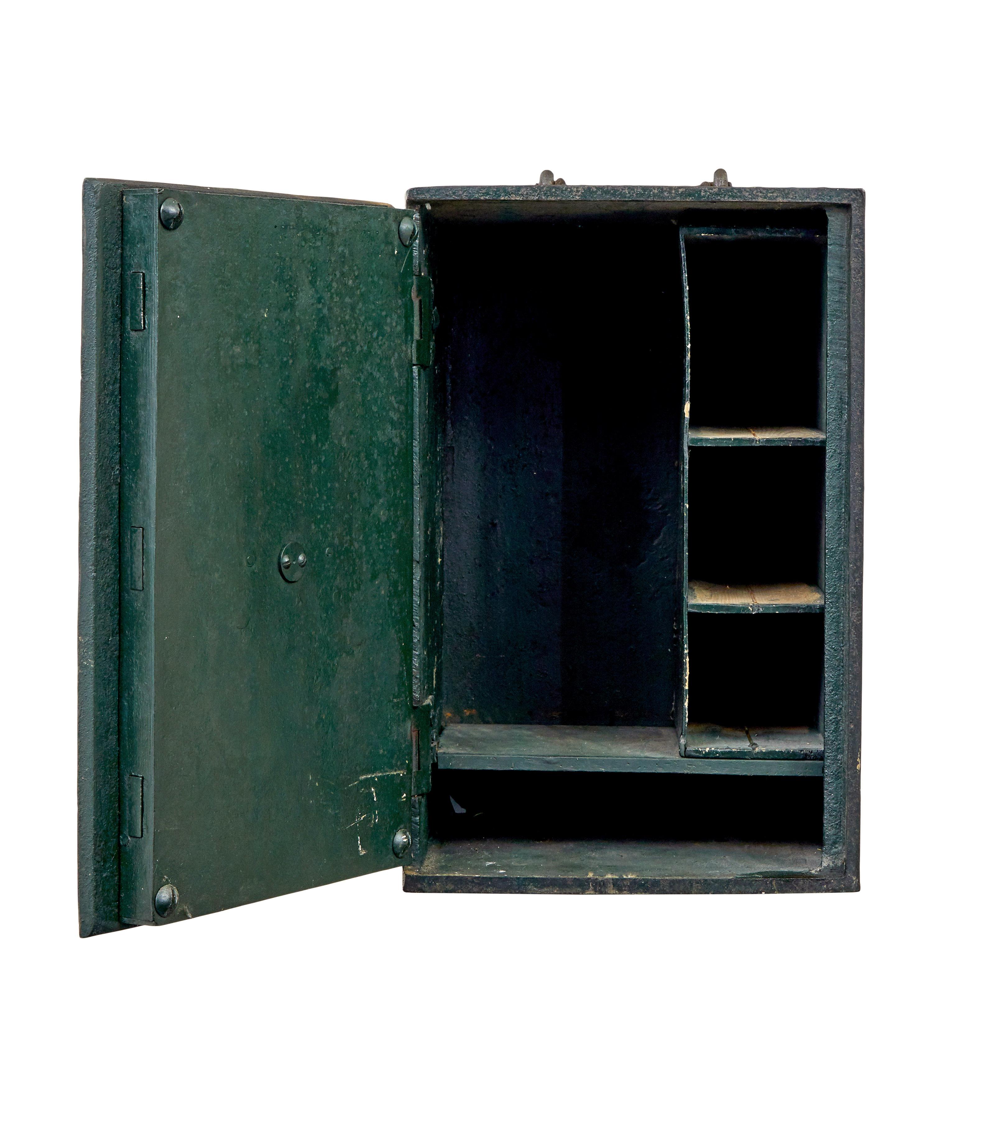 English Early 19th century painted iron safe