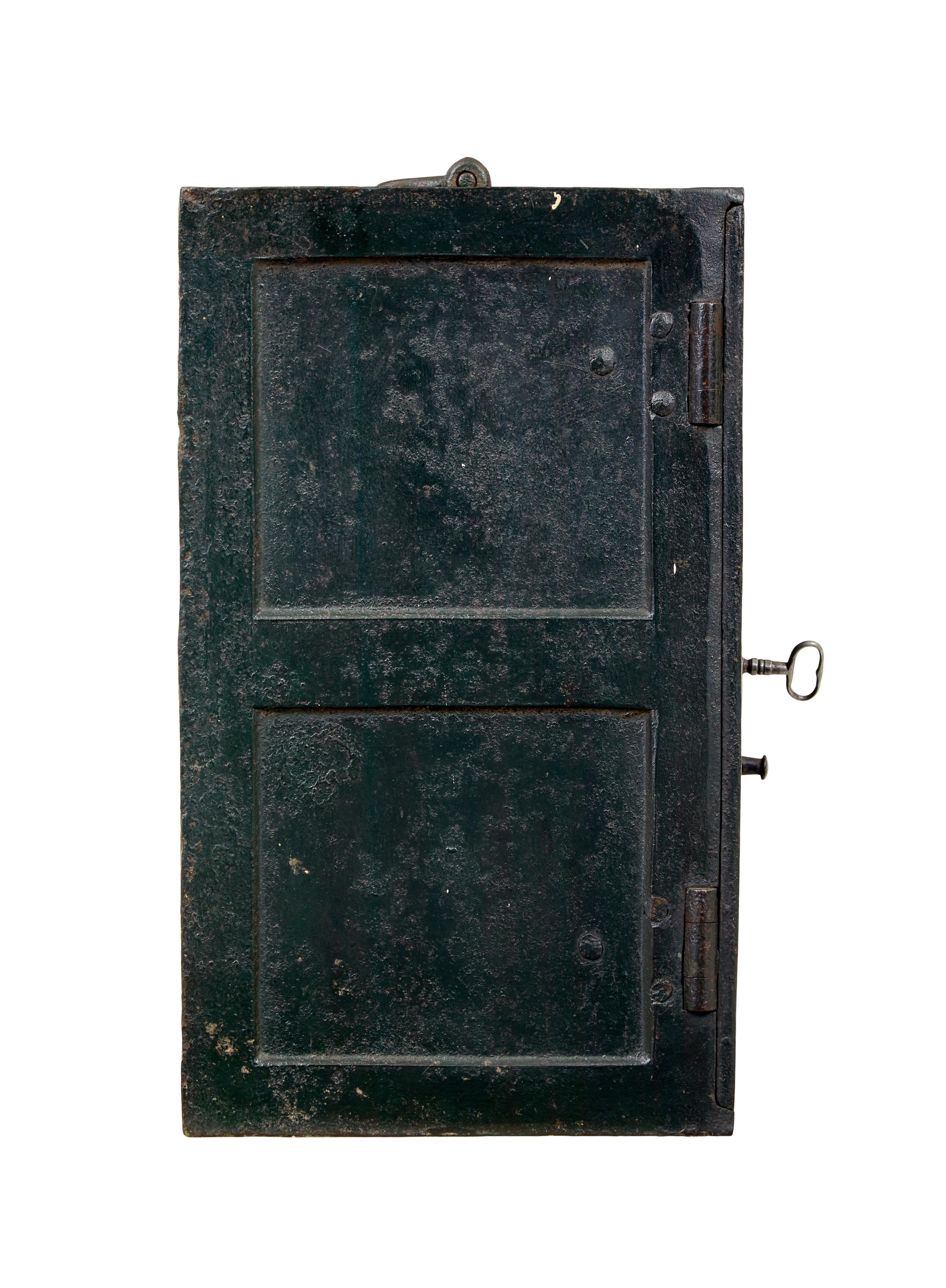 19th Century Early 19th century painted iron safe