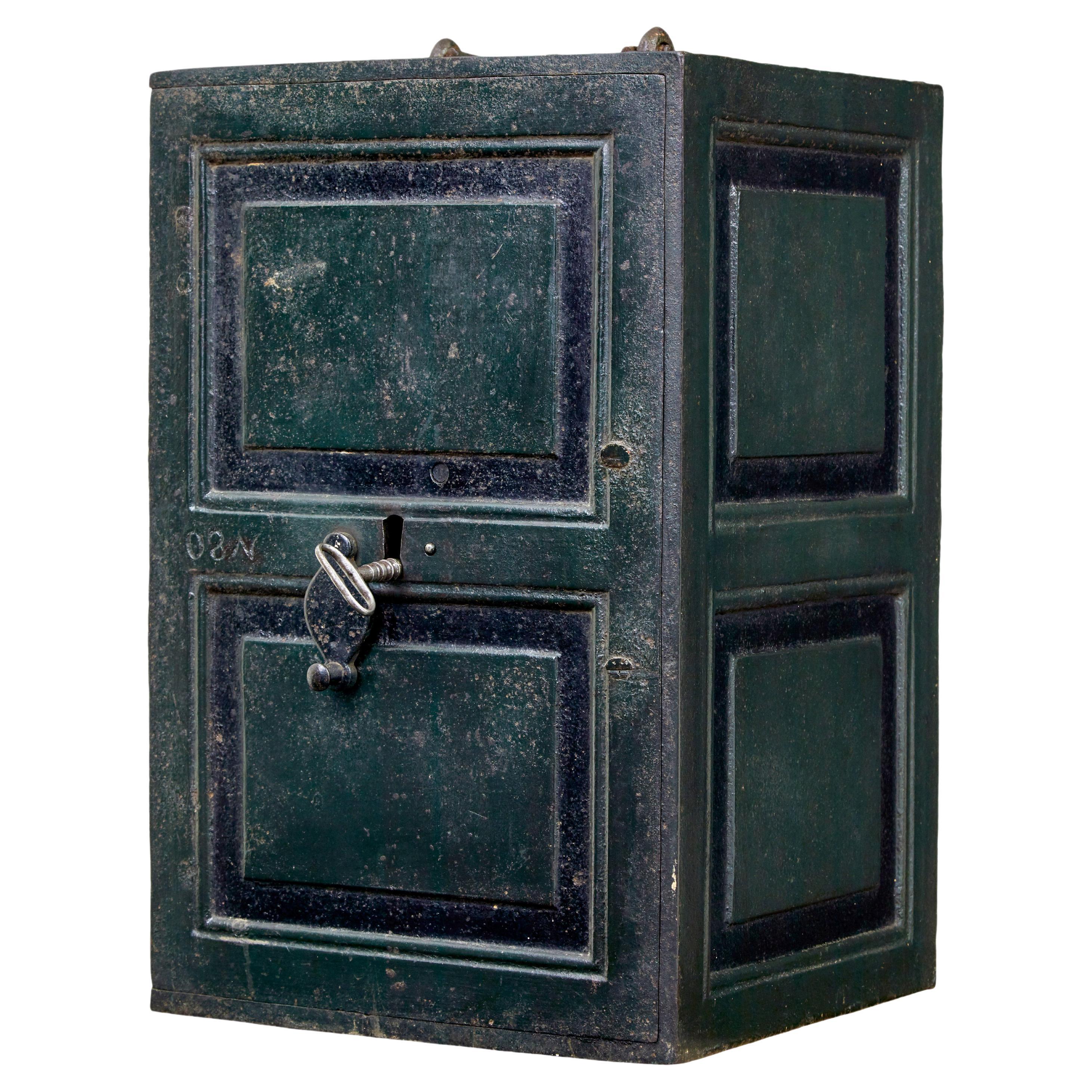 Early 19th century painted iron safe For Sale