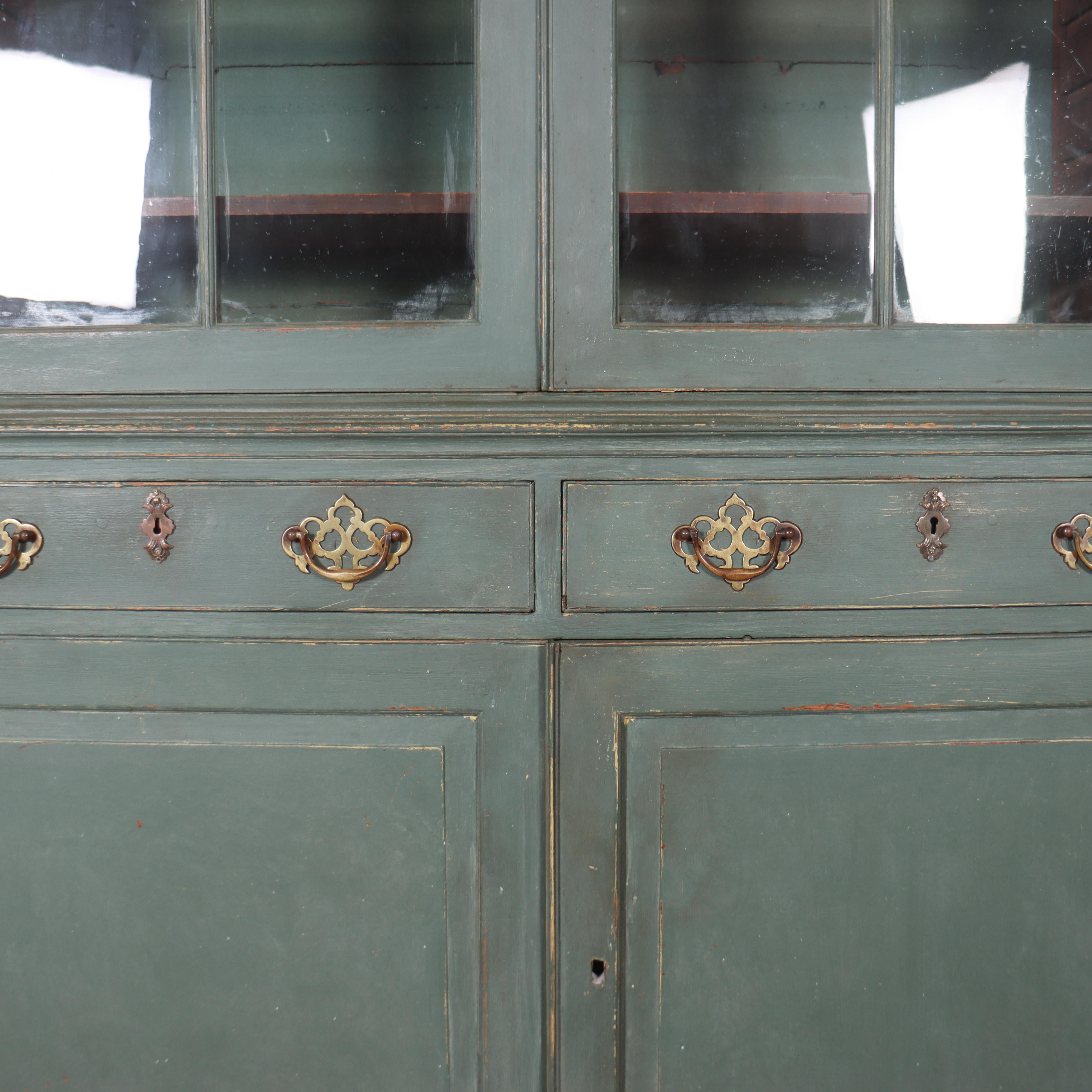 English Early 19th Century Painted Kitchen Cabinet
