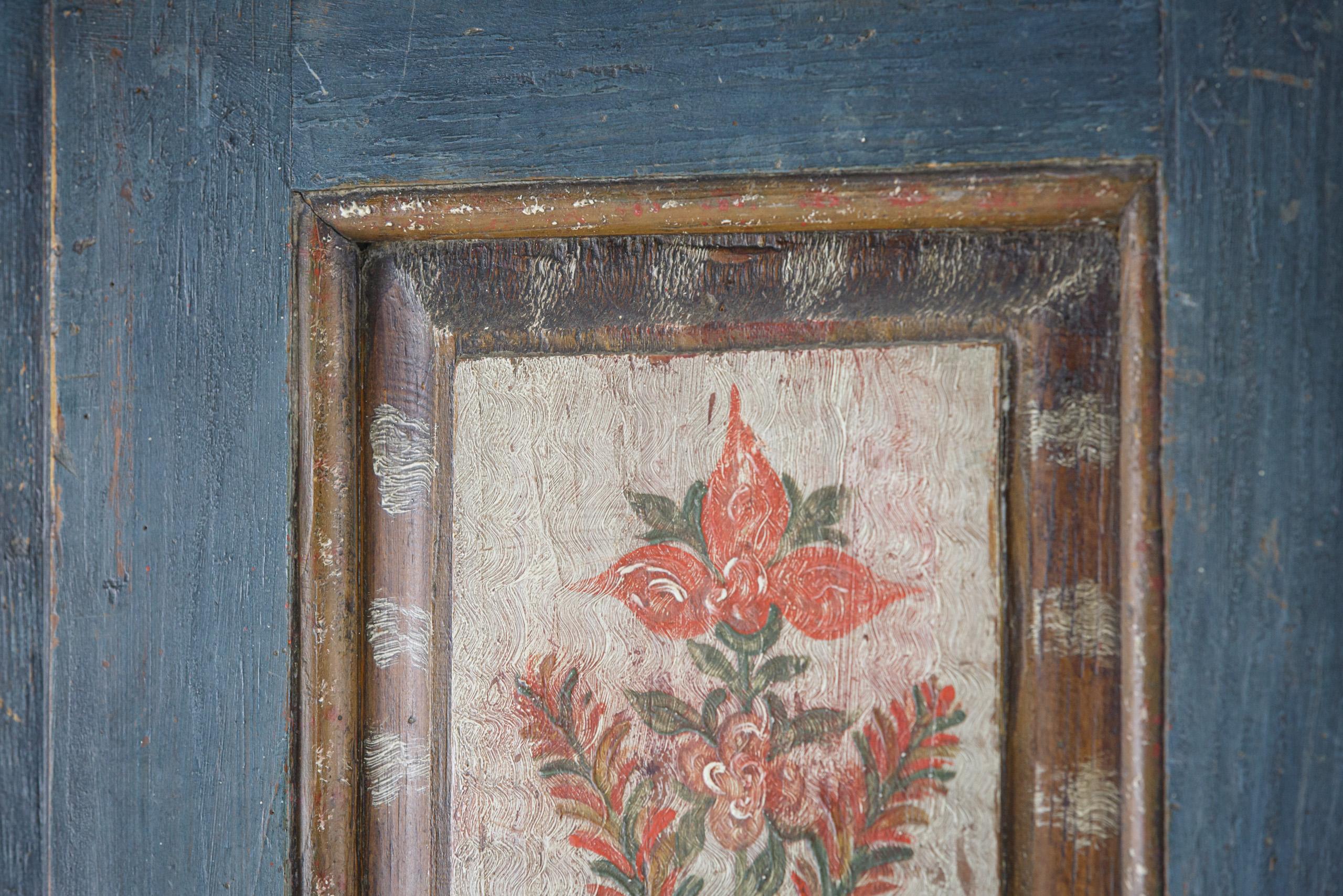 Early 19th Century Painted Marriage Cupboard 5