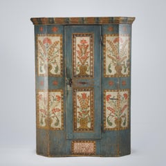 Early 19th Century Painted Marriage Cupboard