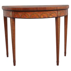 Early 19th Century painted satinwood card table