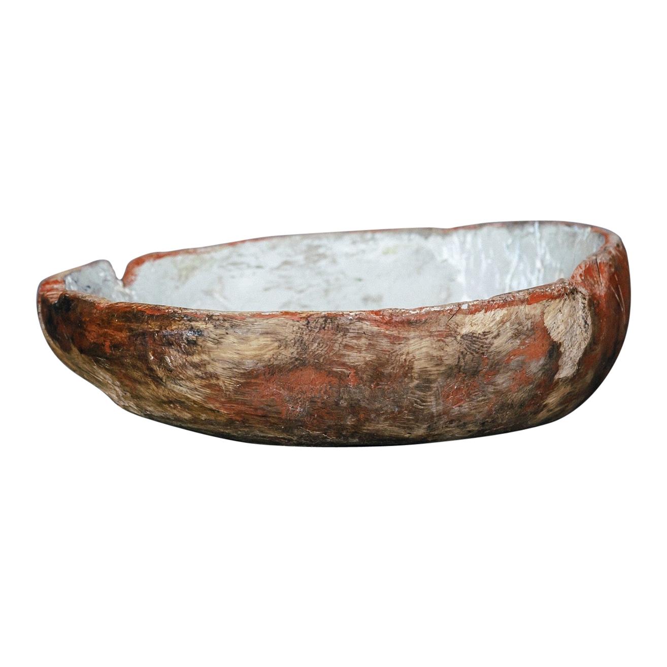 Early 19th Century Painted Swedish Root Bowl