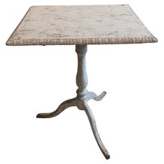 Early  19th century painted Swedish tilt top table on tripod base
