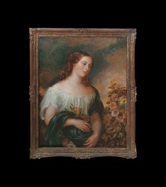EARLY 19th CENTURY PAINTING ALLEGORY OF SPRING