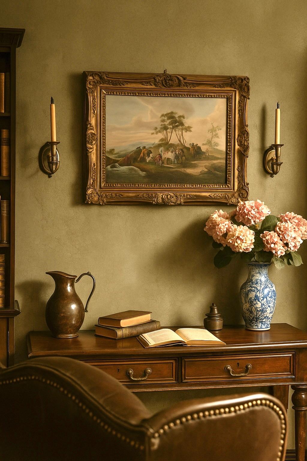 EARLY 19th CENTURY PAINTING WITH A COUNTRY SCENE im Angebot 3