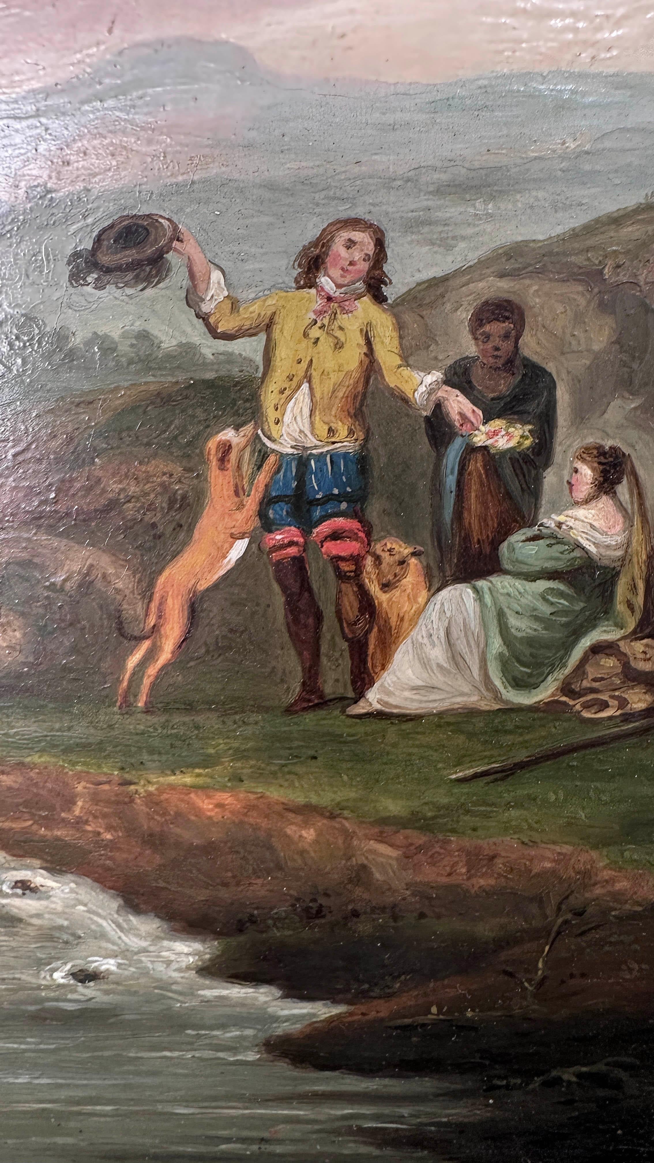 EARLY 19th CENTURY PAINTING WITH A COUNTRY SCENE im Angebot 4