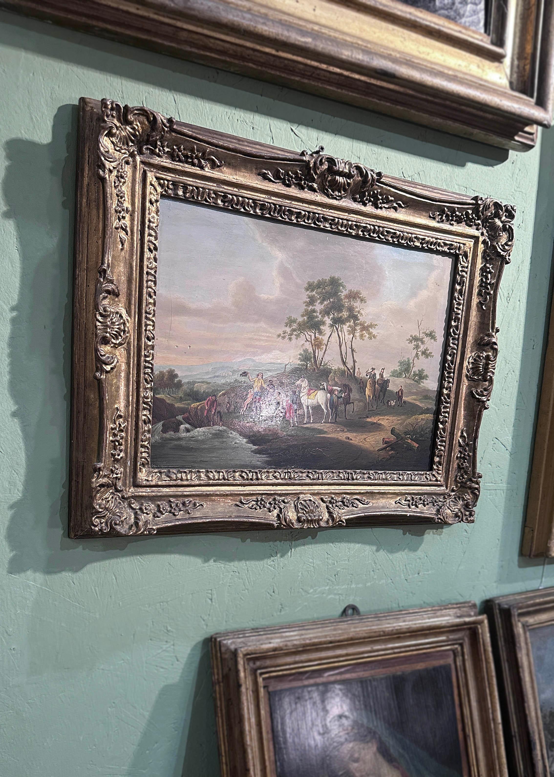 EARLY 19th CENTURY PAINTING WITH A COUNTRY SCENE im Angebot 1