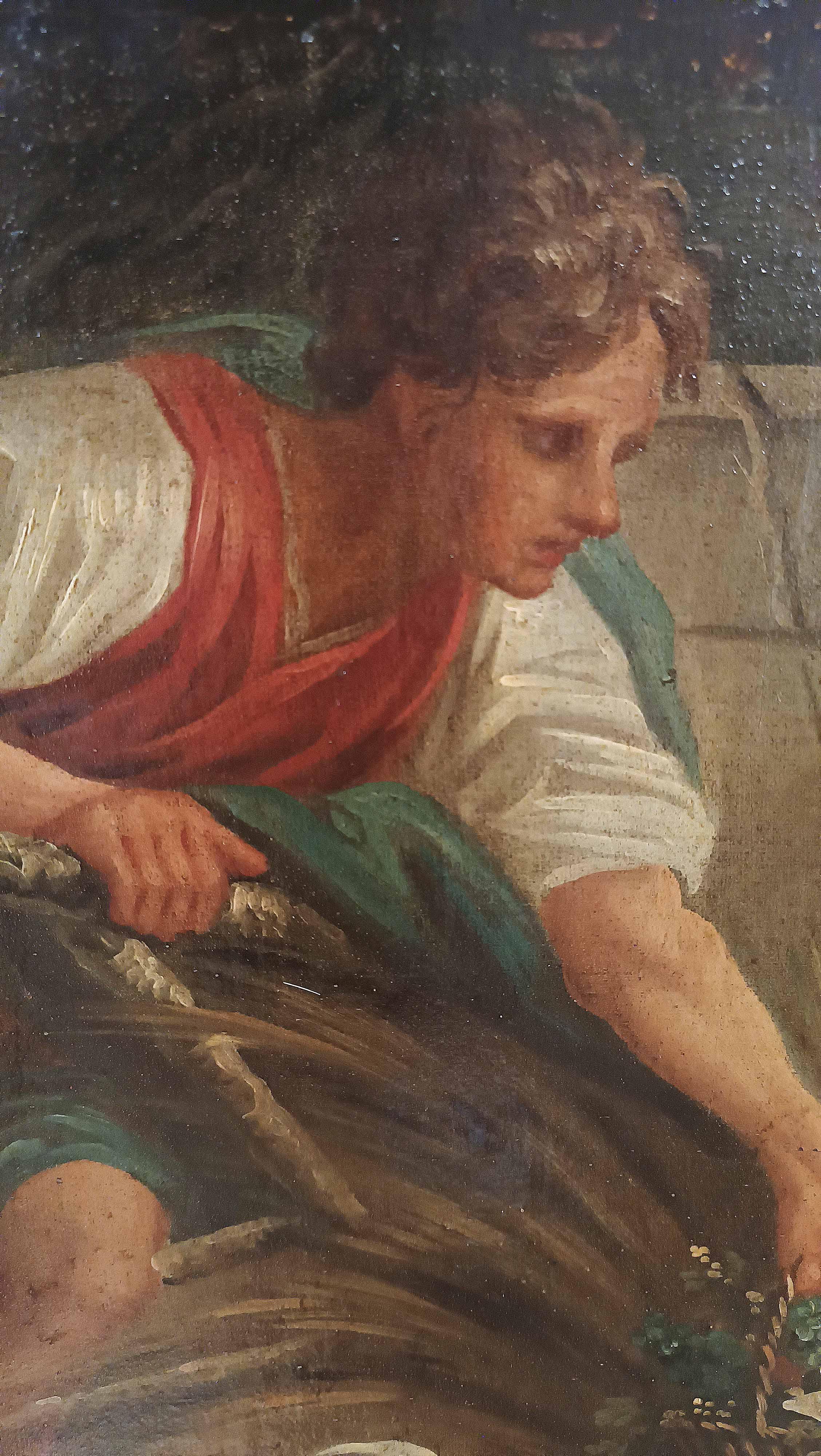 Hand-Carved EARLY 19th CENTURY PAINTING WITH GALANT SCENE FRENCH SCHOOL For Sale