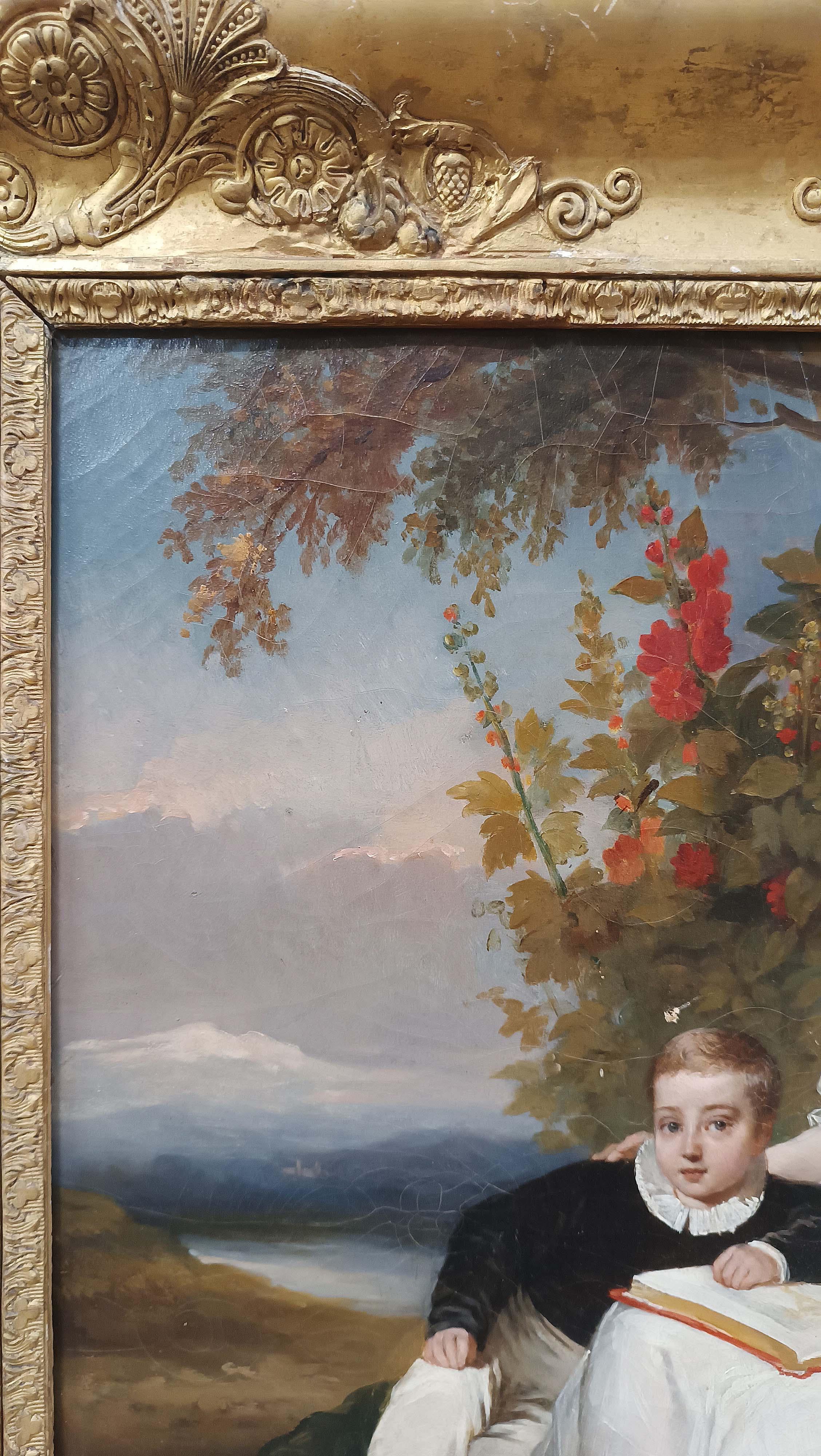 EARLY 19th CENTURY PAINTING WITH PORTRAIT OF TWO BROTHERS im Angebot 4
