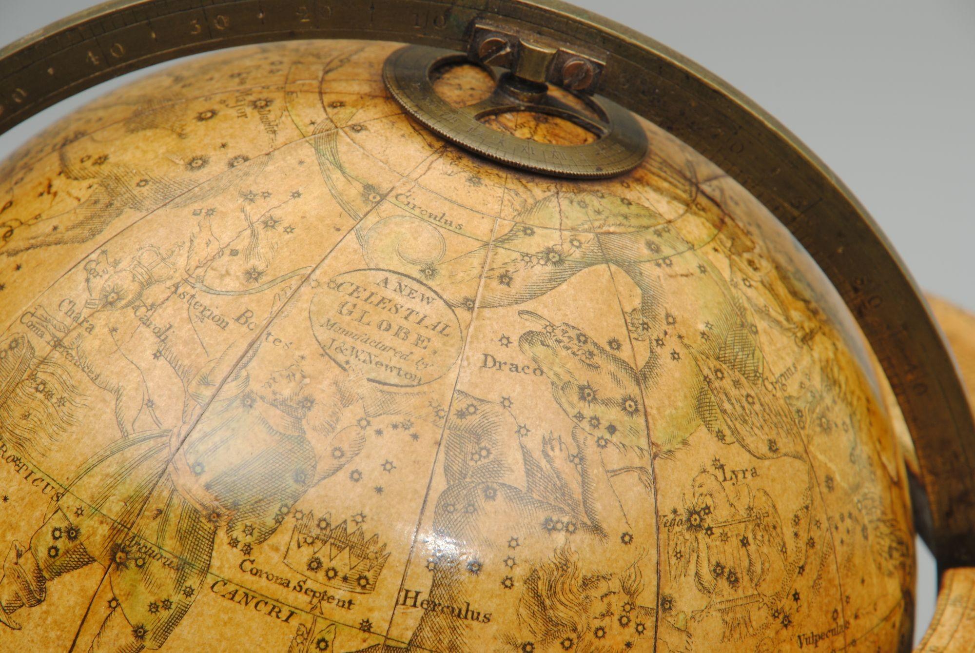 English Early 19th Century Pair of Newton Table Globes