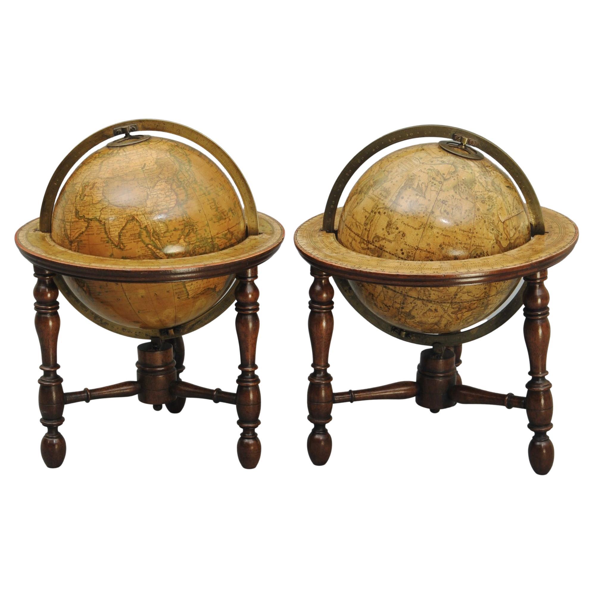 Early 19th Century Pair of Newton Table Globes