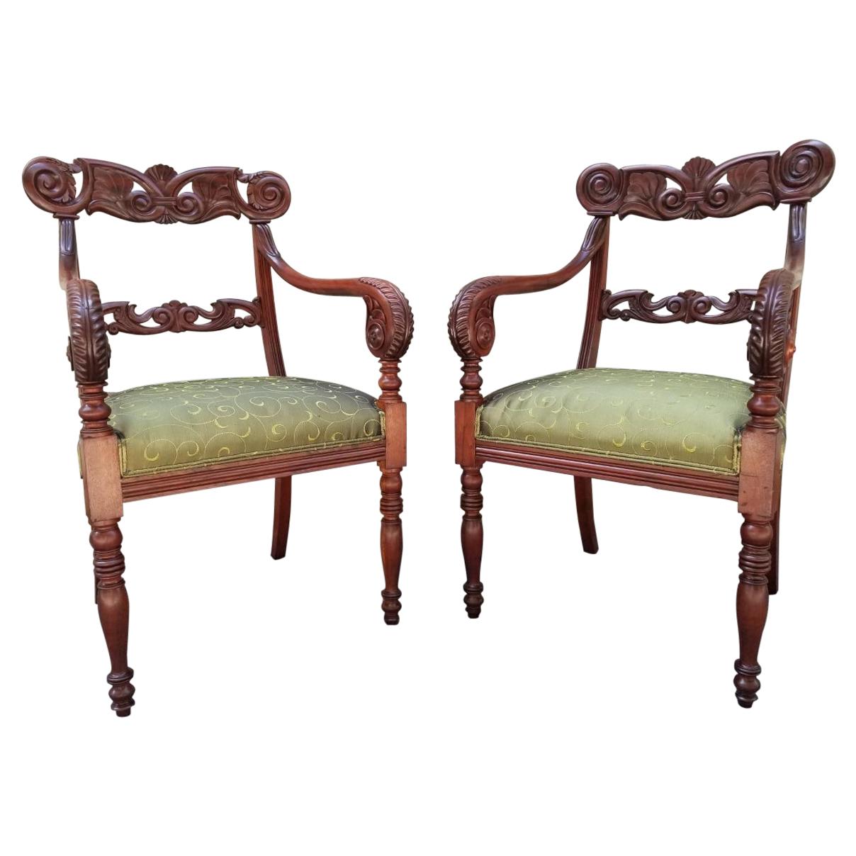 Early 19th Century Pair of Caribbean, West Indies Regency Chairs at 1stDibs  | west indies furniture, antique caribbean furniture, caribbean chairs
