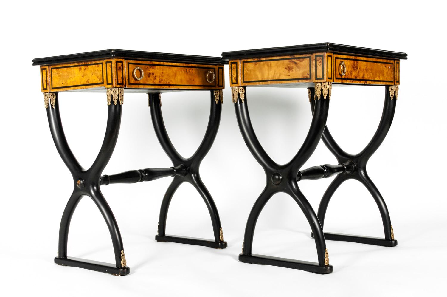 Early 19th Century Pair of Ebony Side or End Tables 2