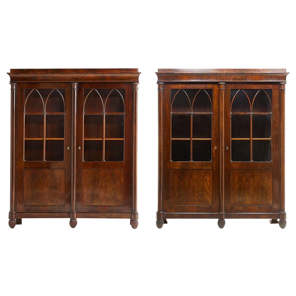 Early 19th Century Pair of French Empire Period Bookcases