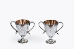 Early 19th Century Pair of George III Sheffield Silver Plated ‘Loving Cups’