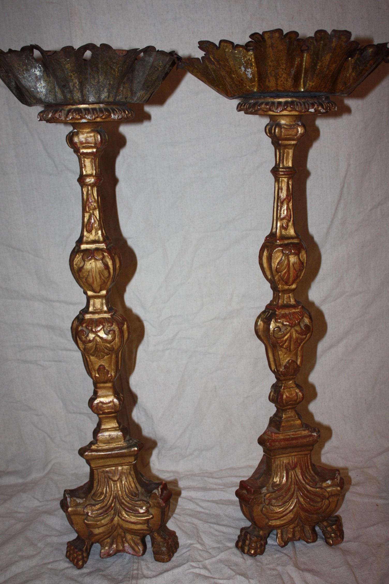 Early 19th Century Pair of Italian Candlesticks 2