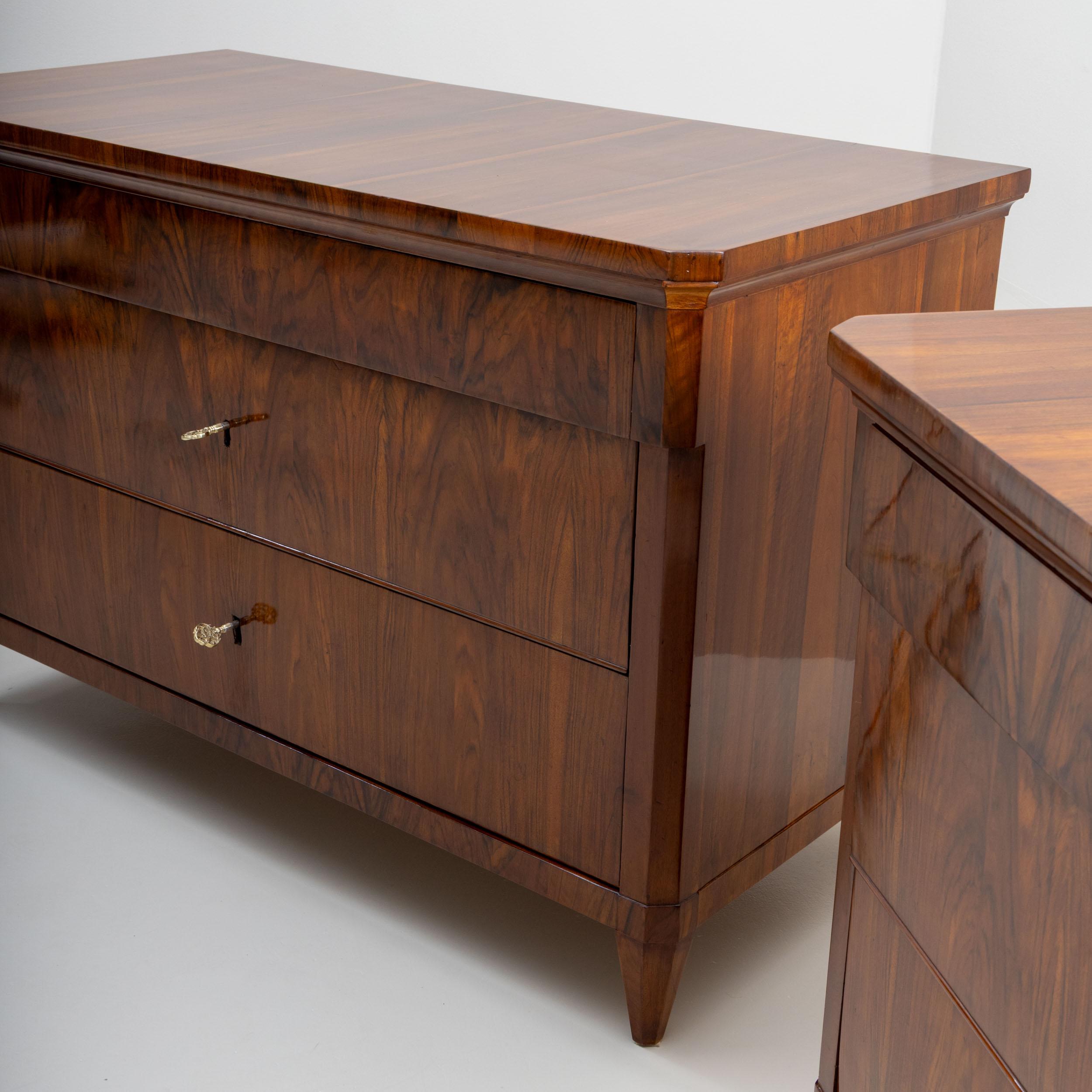 Early 19th Century Pair of Large Biedermeier Chests of Drawers, Italy In Good Condition For Sale In New York, NY
