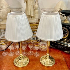 Early 19th Century Pair of Louis XVI Directoire Style Candlestick Lamps