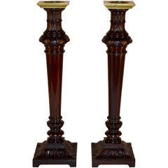 Early 19th Century Pair of Mahogany Candlesticks