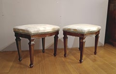 EARLY 19th CENTURY PAIR OF NEOCLASSIC STYLE STOOLS