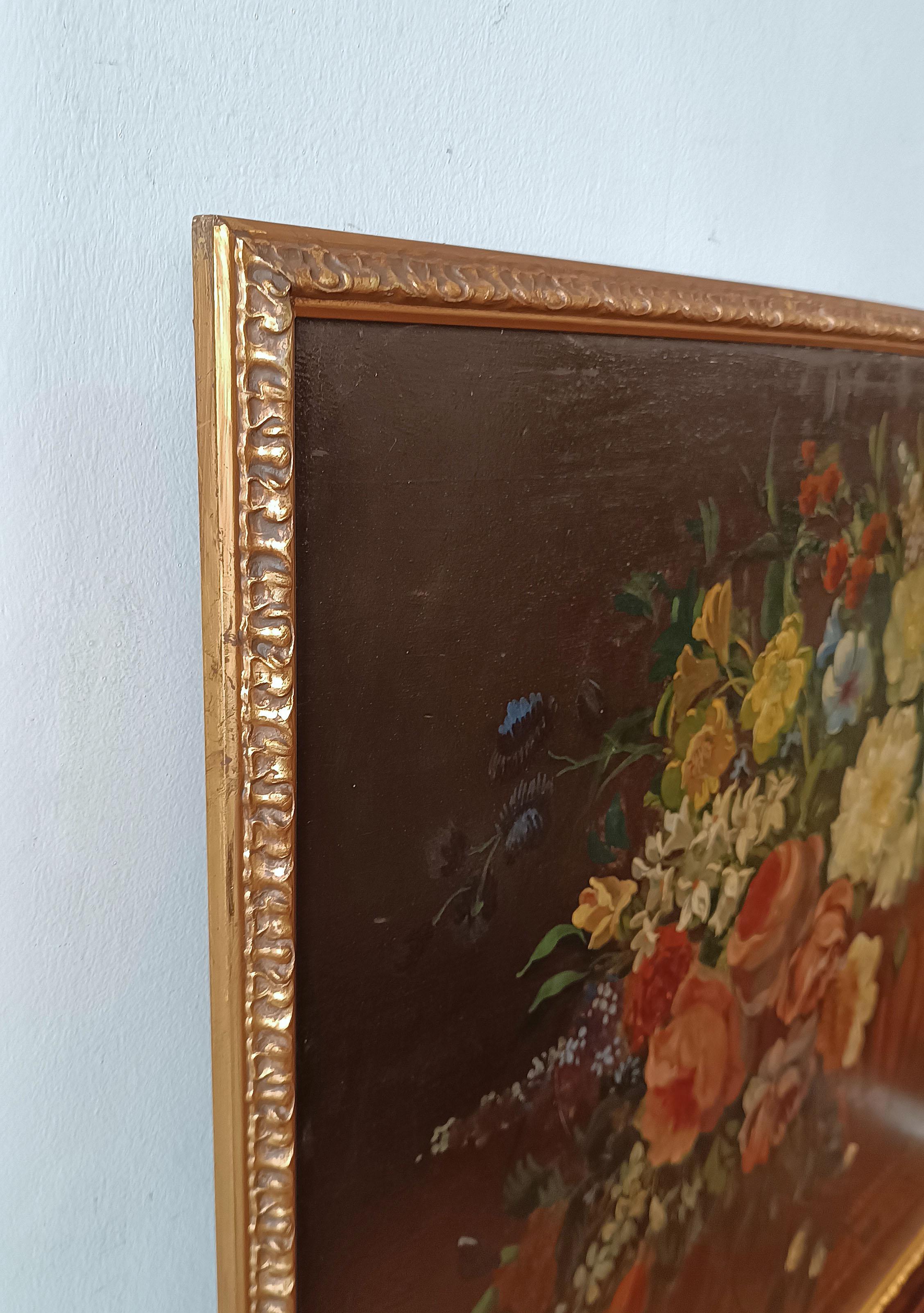 EARLY 19th CENTURY PAIR OF PAINTINGS WITH FLOWERS For Sale 2
