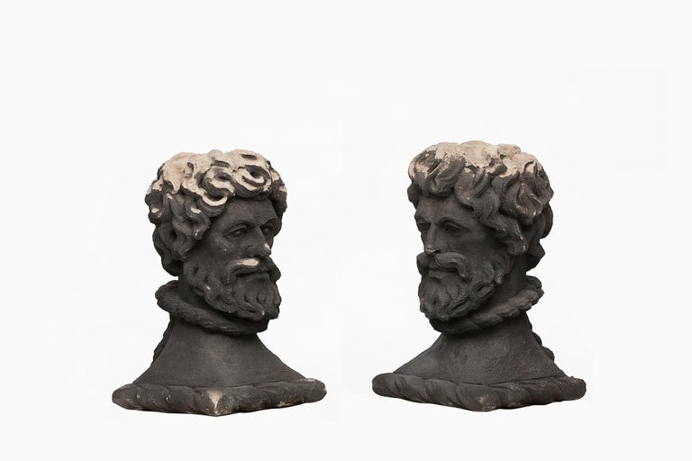 Early 19th Century Pair of Portland Stone Heads For Sale at 1stDibs
