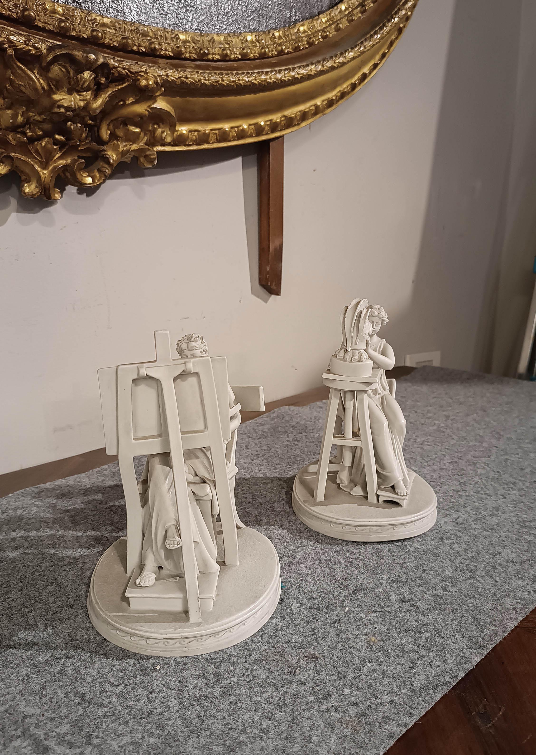 EARLY 19th CENTURY PAIR OF SCULPTURES “ALLEGORY OF THE ARTS” in vendita 5