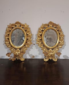 EARLY 19th CENTURY PAIR OF SMALL GILDED MIRRORS